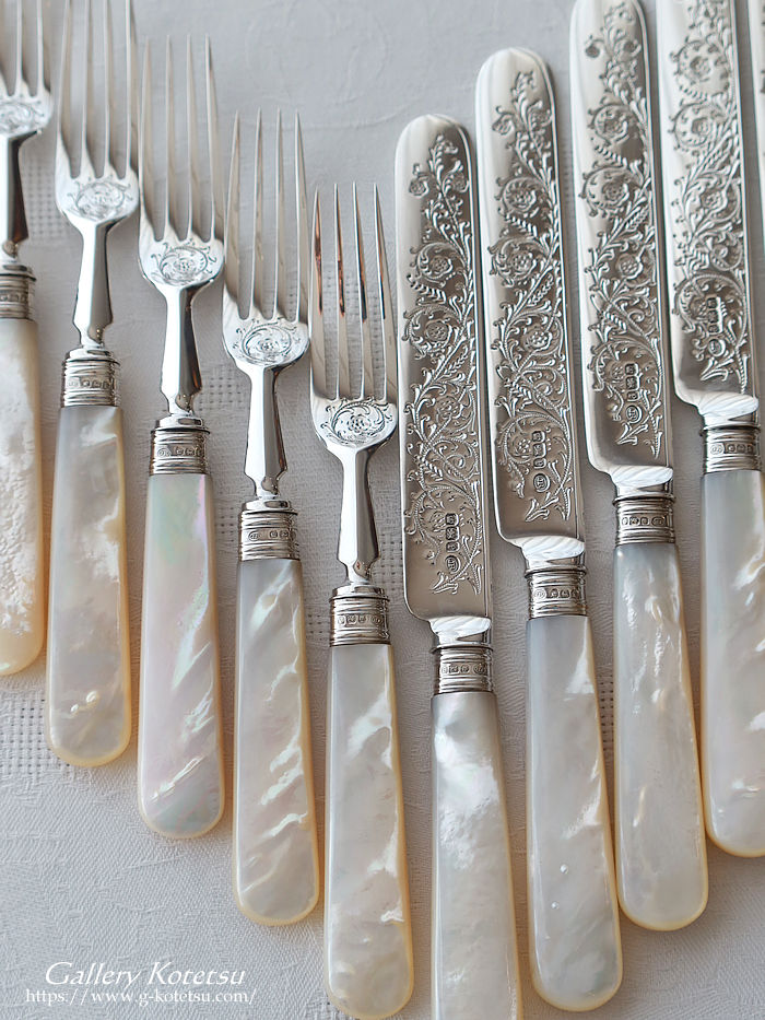 p sterling siver antique silver dessert cutlery