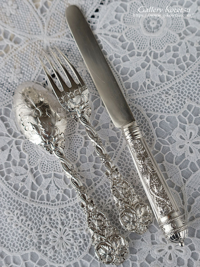 p sterling siver antique silver dessert cutlery