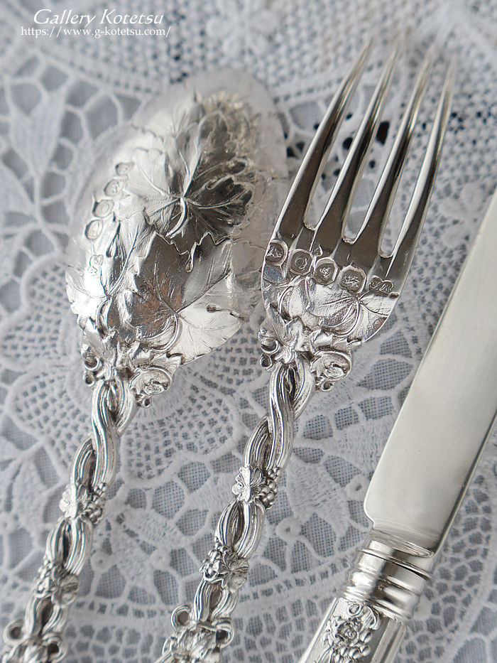 p sterling siver antique silver dessert cutlery