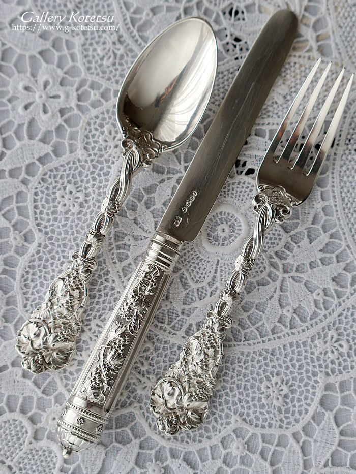 p sterling siver antique silver dessert cutlery