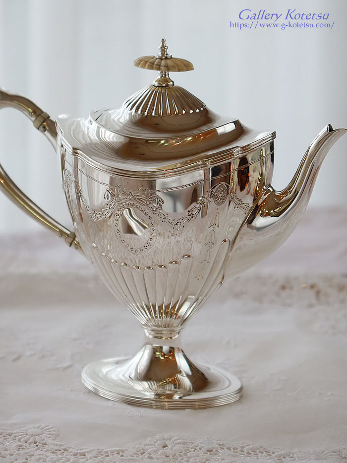 p sterling siver AeB[NVo[@eB[Zbg antique silver tea set