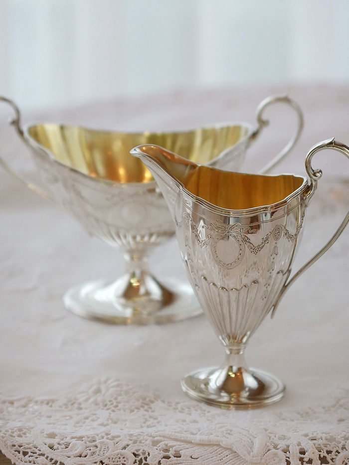 p sterling siver AeB[NVo[@eB[Zbg antique silver tea set