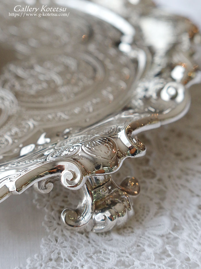 �p����� sterling siver �A���e�B�[�N�V���o�[�@�T�����@ antique silver salver