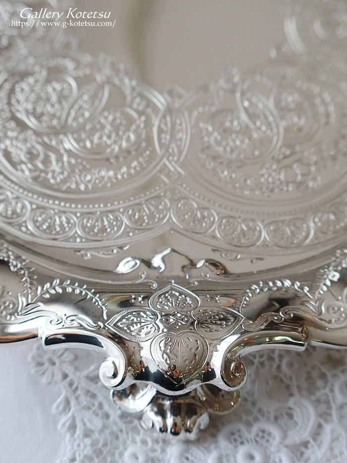 �p����� sterling siver �A���e�B�[�N�V���o�[�@�T�����@ antique silver salver