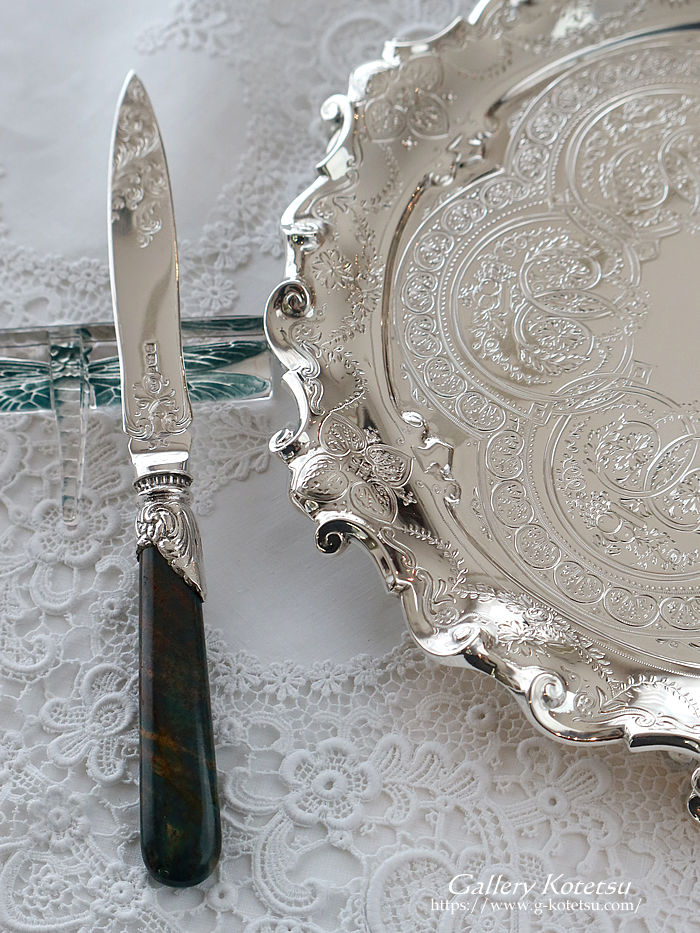 �p����� sterling siver �A���e�B�[�N�V���o�[�@�T�����@ antique silver salver