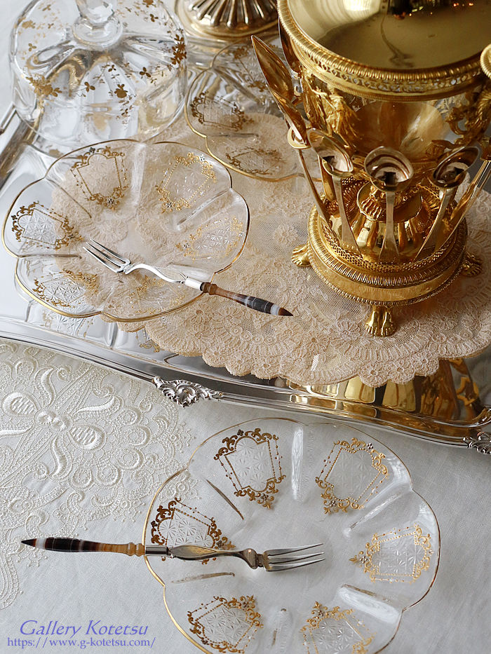 �A���e�B�[�N�V���o�[ antique silver agate handle cutlery