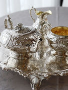 �A���e�B�[�N�V���o�[�e�B�[�Z�b�g antique silver teaset