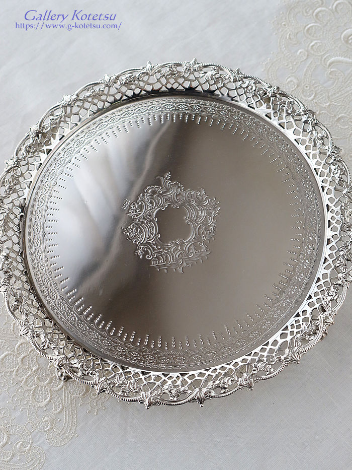 �p����� sterling siver �A���e�B�[�N�V���o�[�@�T�����@ antique silver salver