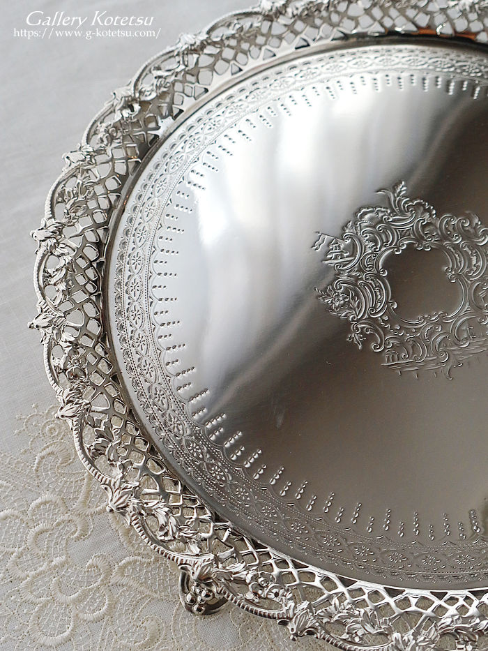 �p����� sterling siver �A���e�B�[�N�V���o�[�@�T�����@ antique silver salver