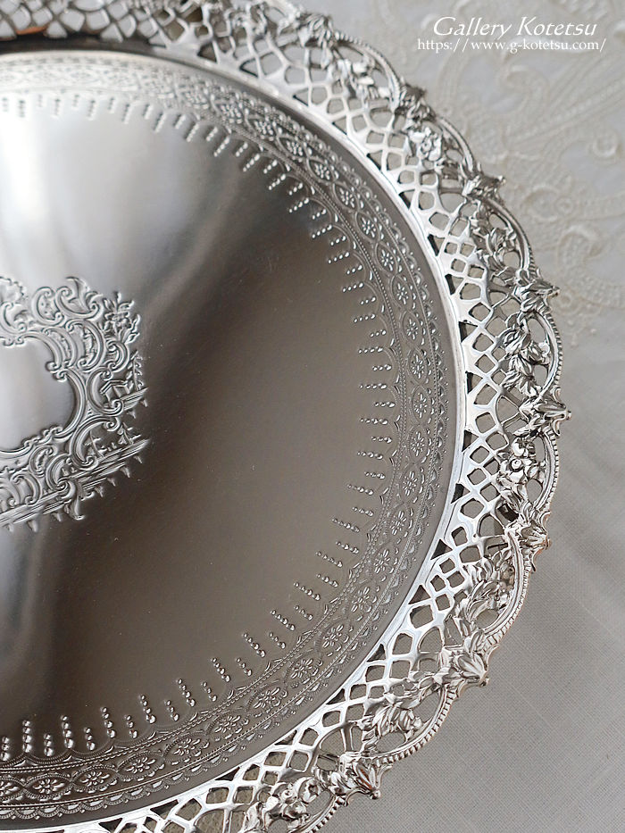 �p����� sterling siver �A���e�B�[�N�V���o�[�@�T�����@ antique silver salver