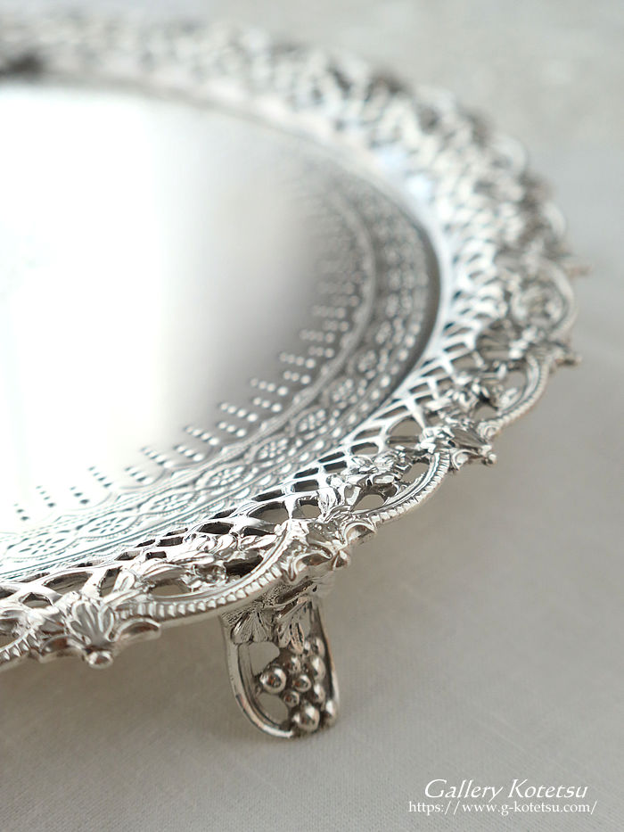 �p����� sterling siver �A���e�B�[�N�V���o�[�@�T�����@ antique silver salver