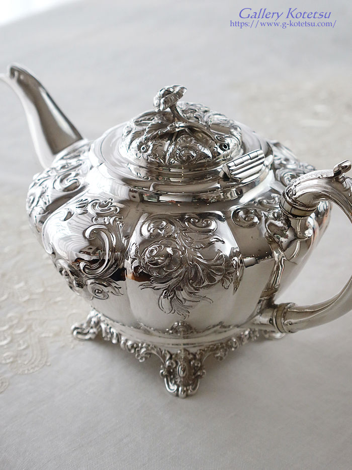 �p����� sterling siver antique silver tea pot �A���e�B�[�N�V���o�[�@�e�B�[�|�b�g
