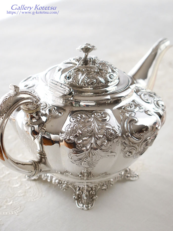�p����� sterling siver antique silver tea pot �A���e�B�[�N�V���o�[�@�e�B�[�|�b�g