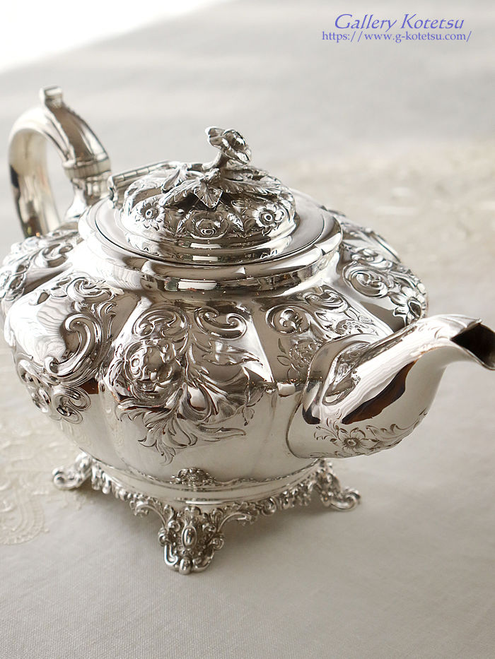 �p����� sterling siver antique silver tea pot �A���e�B�[�N�V���o�[�@�e�B�[�|�b�g
