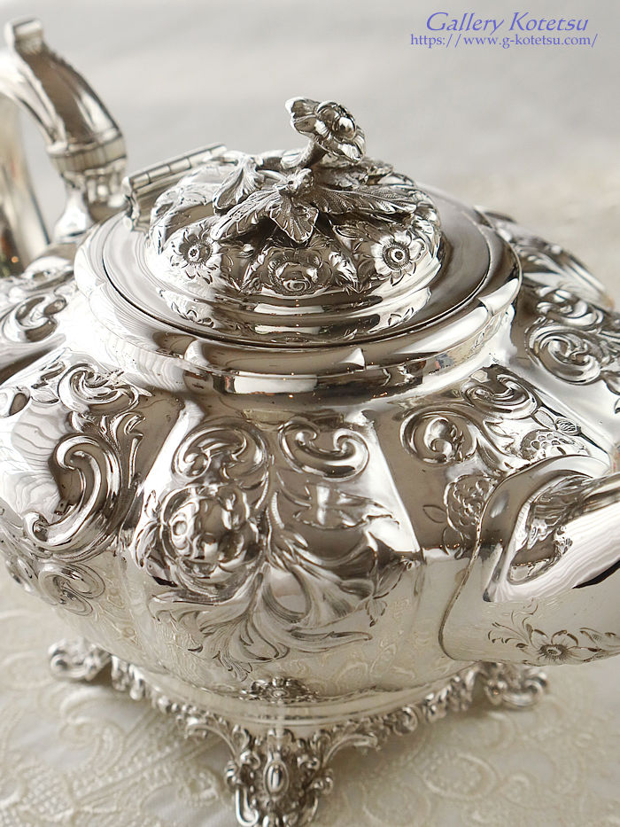 �p����� sterling siver antique silver tea pot �A���e�B�[�N�V���o�[�@�e�B�[�|�b�g
