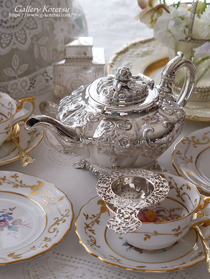�p����� sterling siver antique silver tea pot �A���e�B�[�N�V���o�[�@�e�B�[�|�b�g
