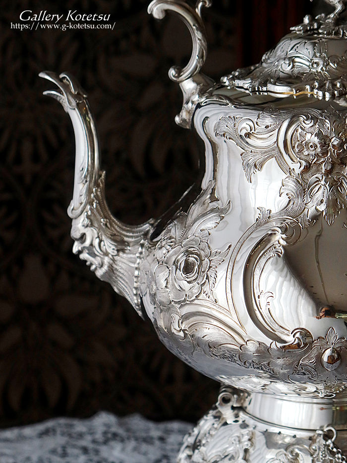 �p����� sterling siver �A���e�B�[�N�V���o�[�@�e�B�[�Z�b�g antique silver tea set louis tea kettle