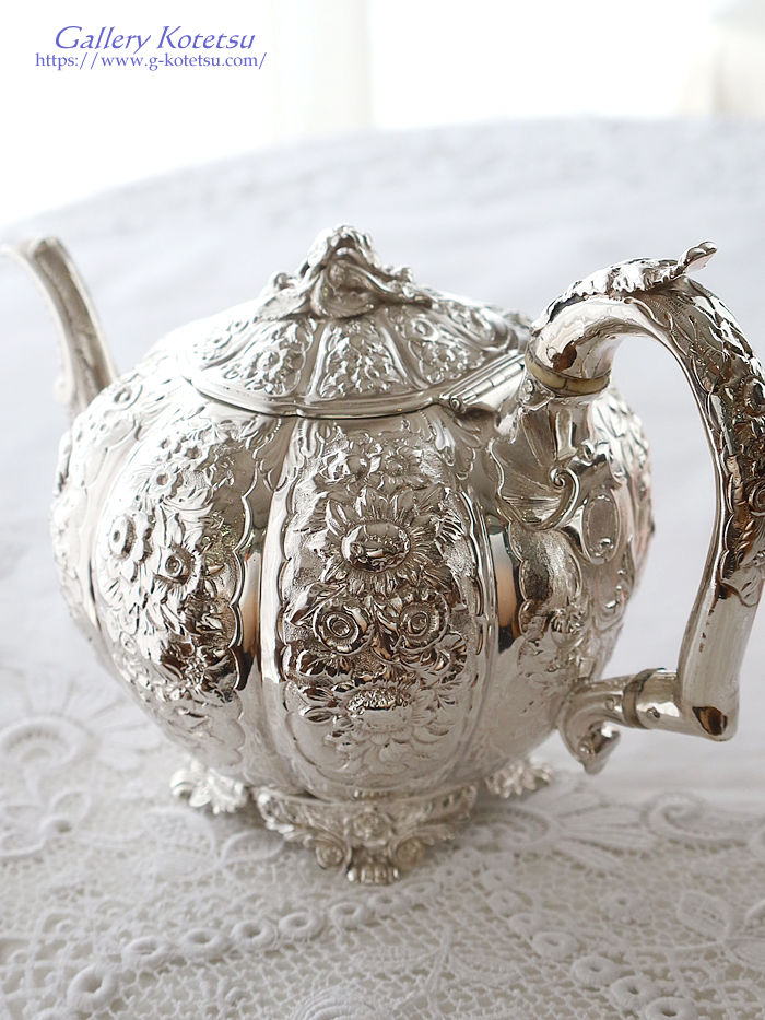 �p����� sterling siver antique silver tea pot �A���e�B�[�N�V���o�[�@�e�B�[�|�b�g