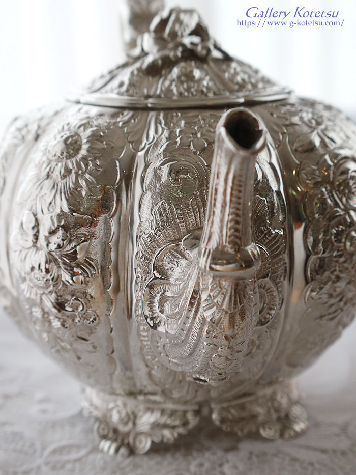 �p����� sterling siver antique silver tea pot �A���e�B�[�N�V���o�[�@�e�B�[�|�b�g