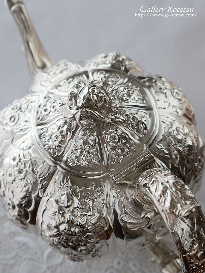 �p����� sterling siver antique silver tea pot �A���e�B�[�N�V���o�[�@�e�B�[�|�b�g