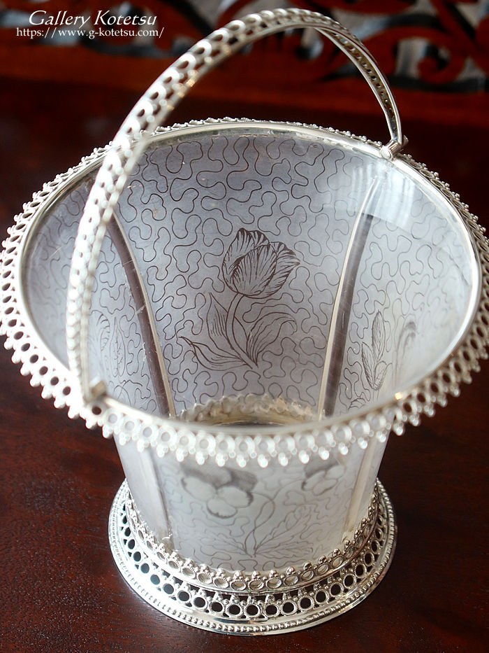 �p�����@�X�^�[�����O�V���o�[ antique silver basket