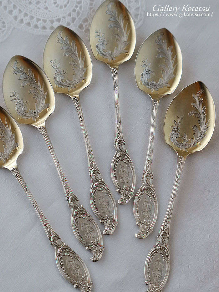 �A�C�X�N���[���X�v�[�� french silver icecream spoon antique silver