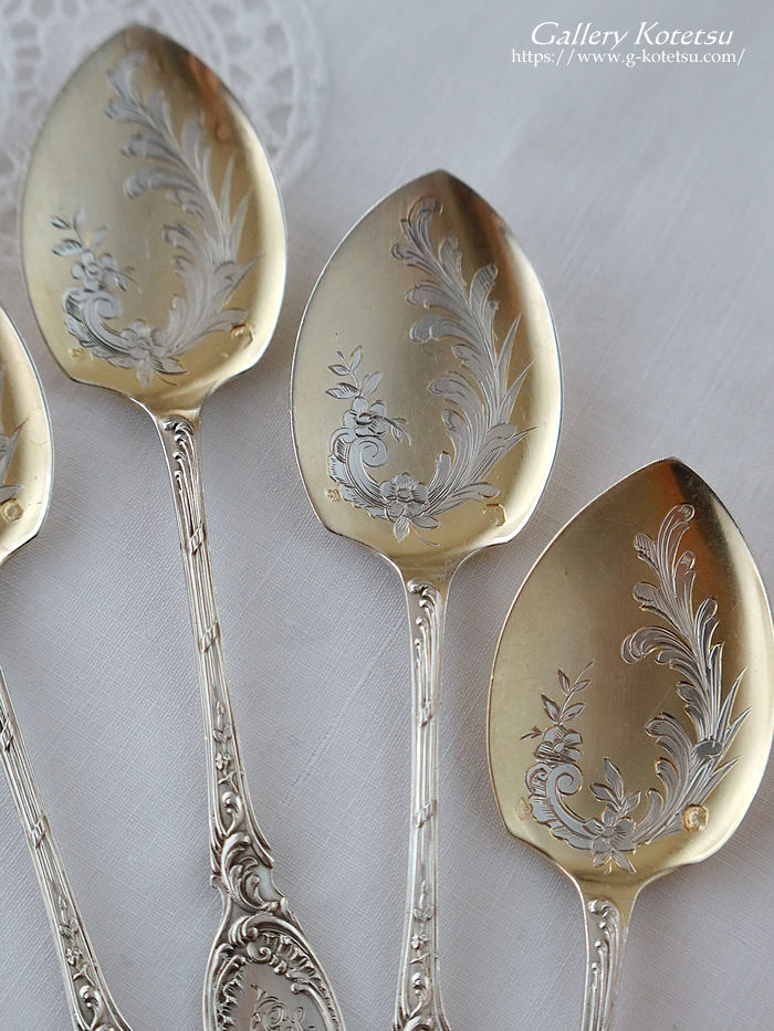 �A�C�X�N���[���X�v�[�� french silver icecream spoon antique silver