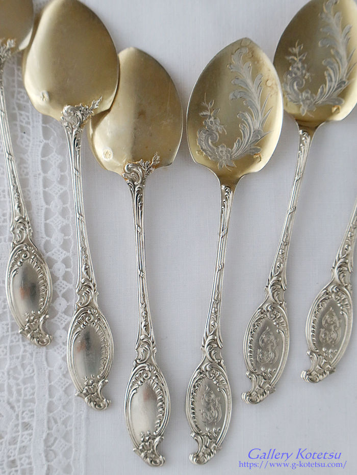 �A�C�X�N���[���X�v�[�� french silver icecream spoon antique silver