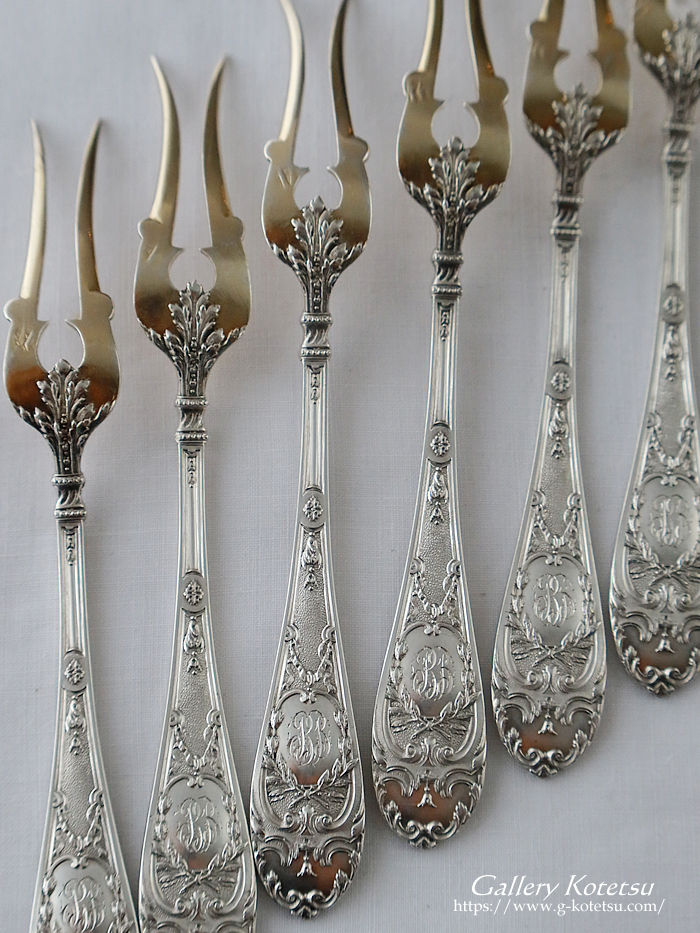 �t�����`�V���o�[�@antique silver dessert fork