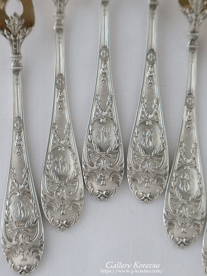 �t�����`�V���o�[�@antique silver dessert fork