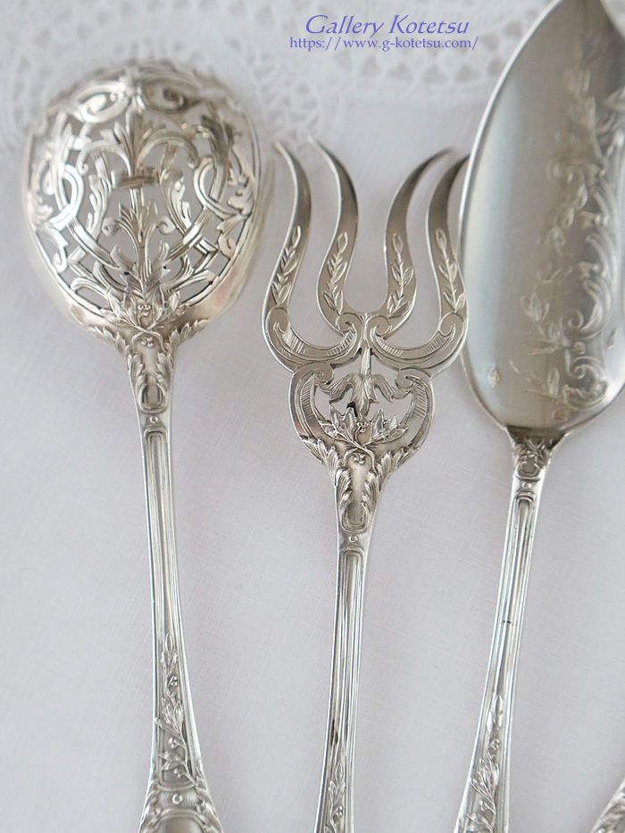 �t�����`�V���o�[�@antique silver dessert fork