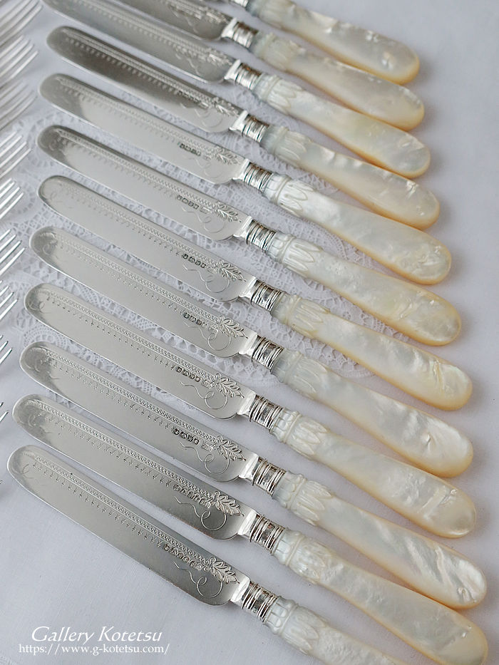 �p����� sterling siver antique silver dessert cutlery