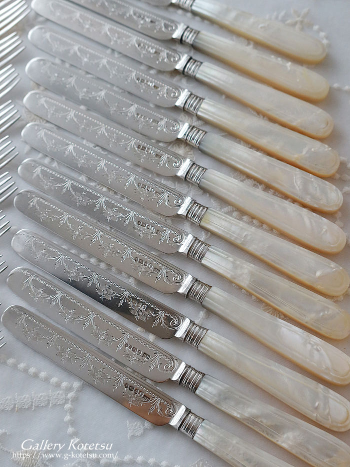 �p����� sterling siver antique silver dessert cutlery