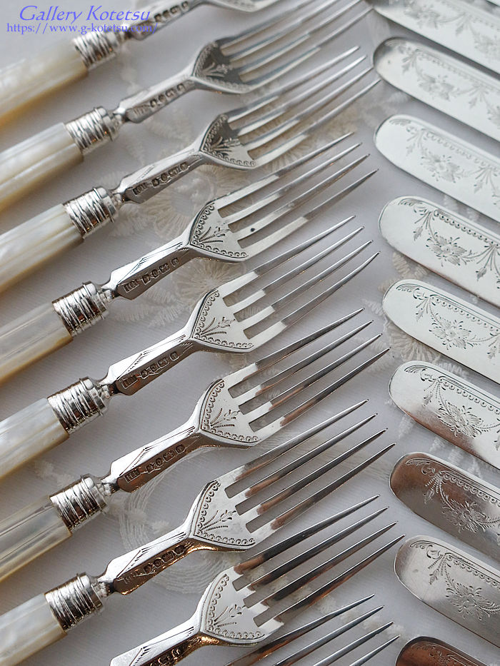 �p����� sterling siver antique silver dessert cutlery