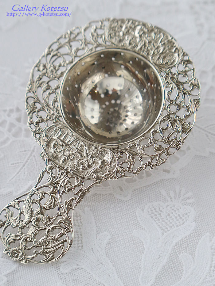 antique silver tea strainer �A���e�B�[�N�V���o�[�@�e�B�[�X�g���[�i�[