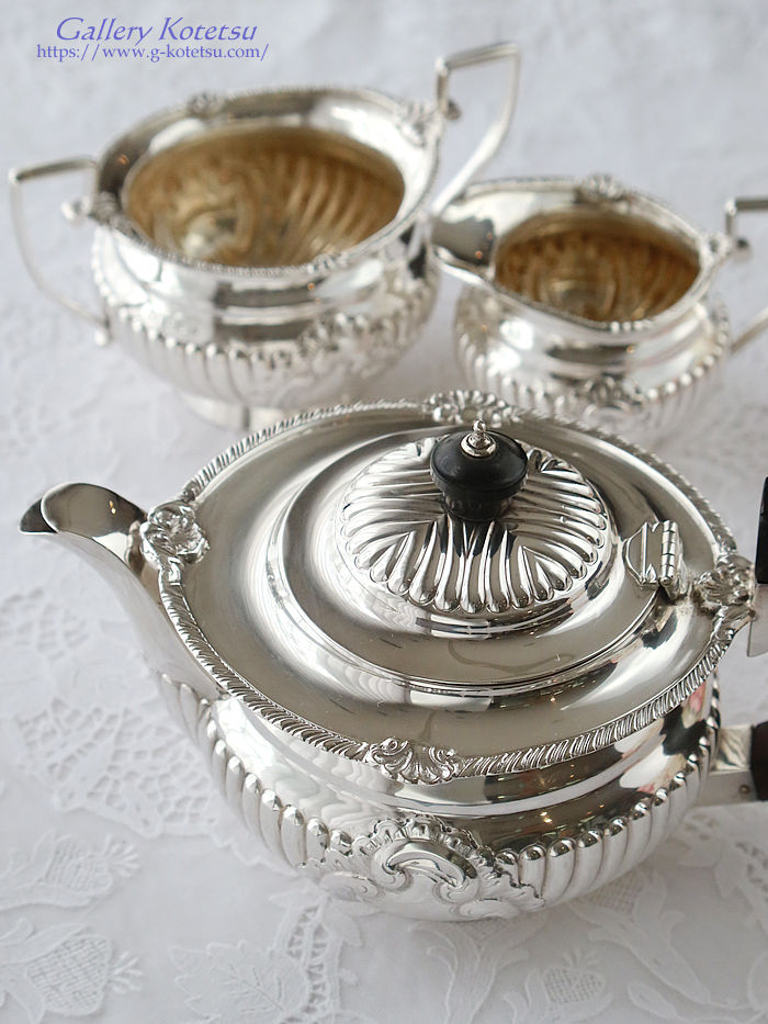 �p����� sterling siver �A���e�B�[�N�V���o�[�@�e�B�[�Z�b�g antique silver tea set