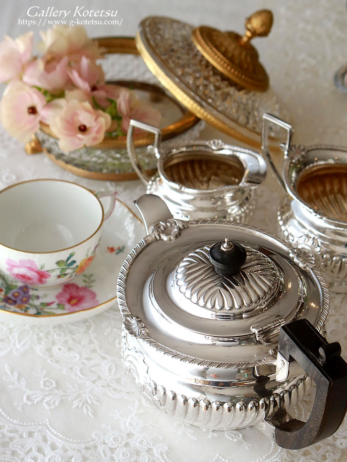 �p����� sterling siver �A���e�B�[�N�V���o�[�@�e�B�[�Z�b�g antique silver tea set