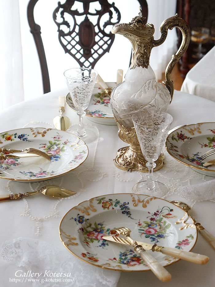 �t�����`�V���o�[�@�f�U�[�g�J�g�����[ antique silver dessert cutlery