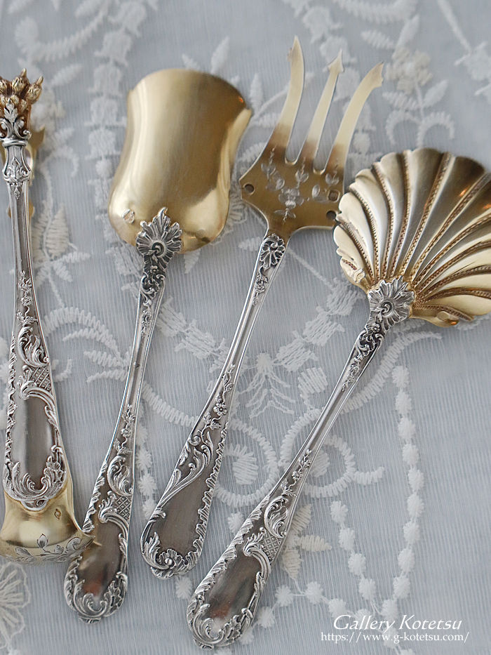 �t�����`�V���o�[�@antique silver dessert fork