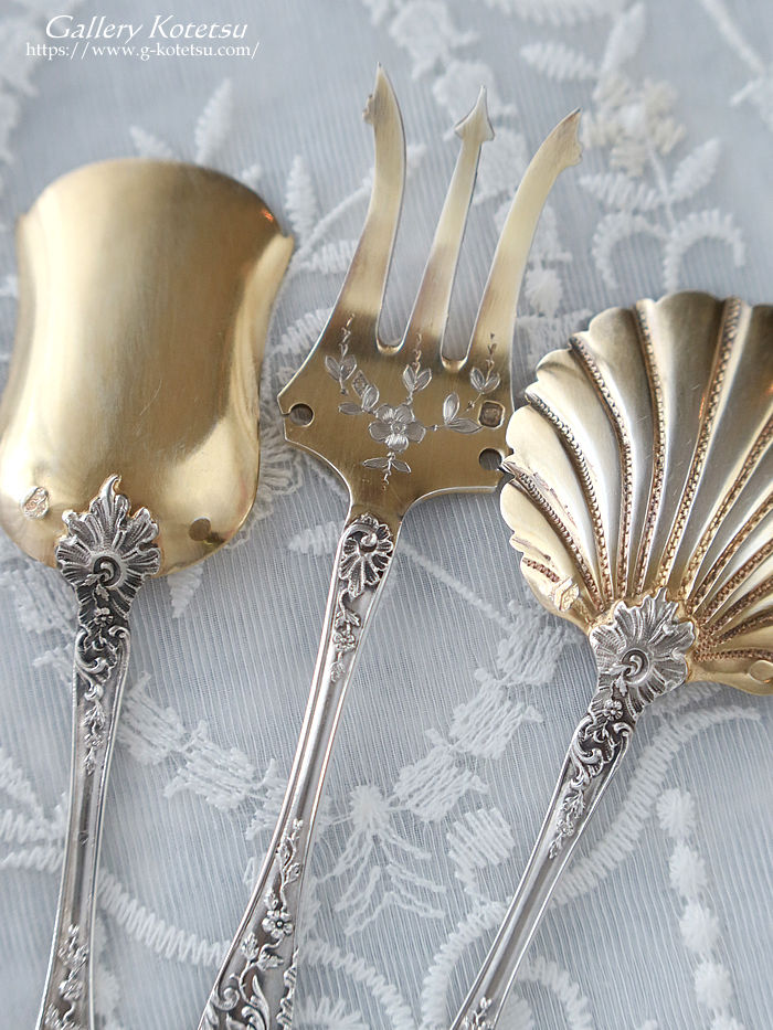 �t�����`�V���o�[�@antique silver dessert fork
