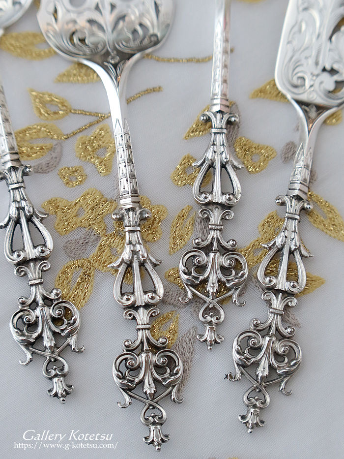 �A���e�B�[�N�V���o�[�@�X�B�[�g�~�[�g�T�[���B�X french silver antique serving set