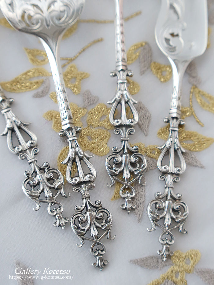 �A���e�B�[�N�V���o�[�@�X�B�[�g�~�[�g�T�[���B�X french silver antique serving set