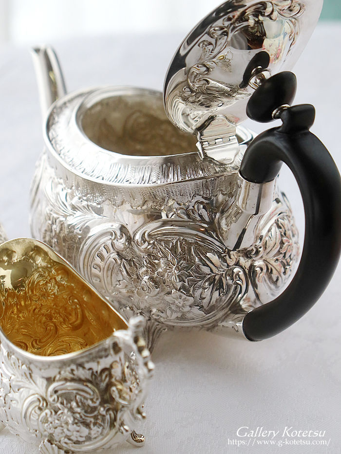 �p����� sterling siver �A���e�B�[�N�V���o�[�@�e�B�[�Z�b�g antique silver tea set