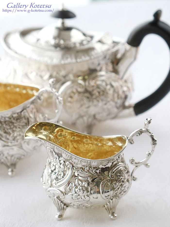 �p����� sterling siver �A���e�B�[�N�V���o�[�@�e�B�[�Z�b�g antique silver tea set