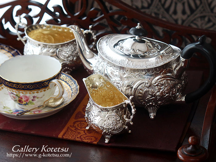 �p����� sterling siver �A���e�B�[�N�V���o�[�@�e�B�[�Z�b�g antique silver tea set