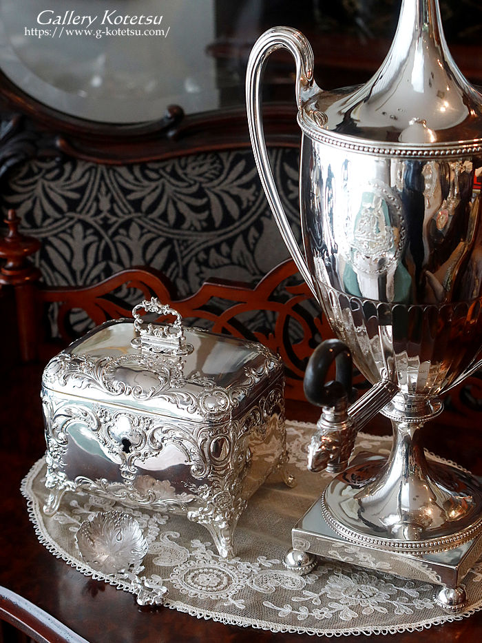 �e�B�[�L���f�B�{�b�N�X�@�I�[�X�g���A�E�n���K���[ antique silver tea caddy box Austro-Hangarian