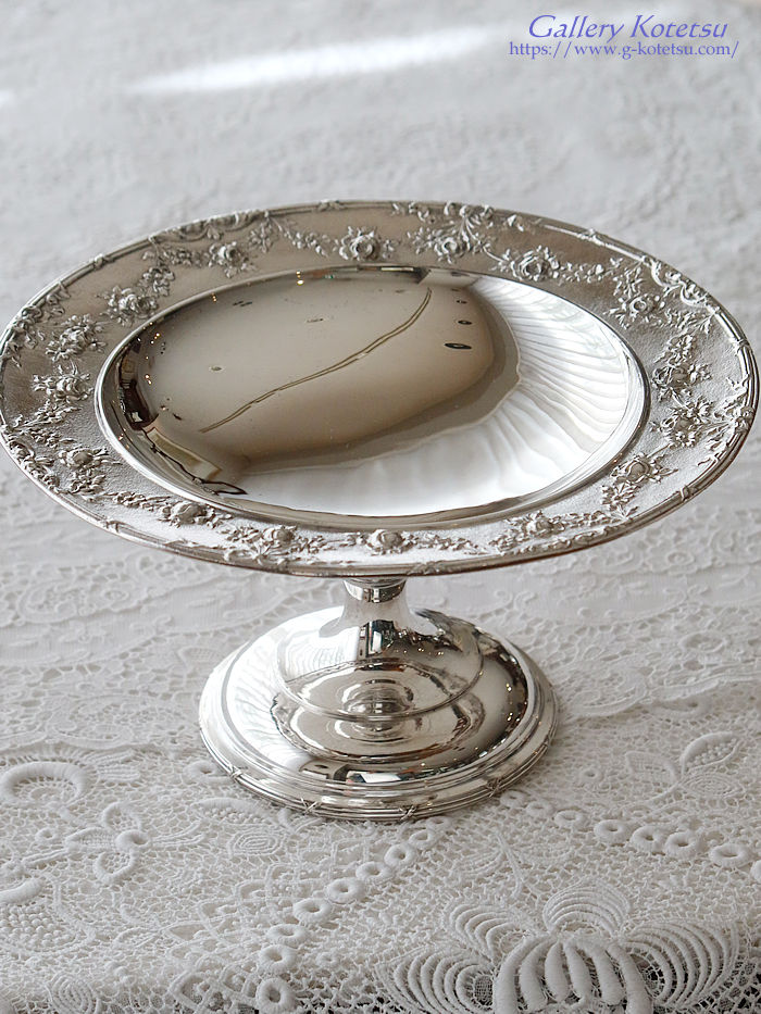 �A���e�B�[�N�V���o�[�@�f�U�[�g�f�B�b�V���@�p�����@antique silver dessert dish