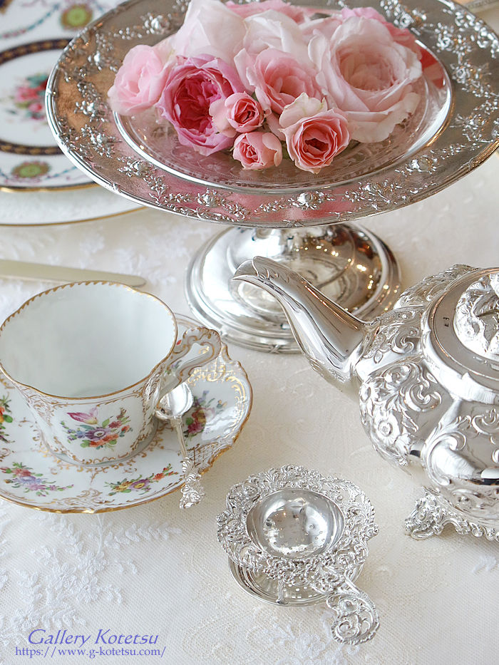 �A���e�B�[�N�V���o�[�@�f�U�[�g�f�B�b�V���@�p�����@antique silver dessert dish